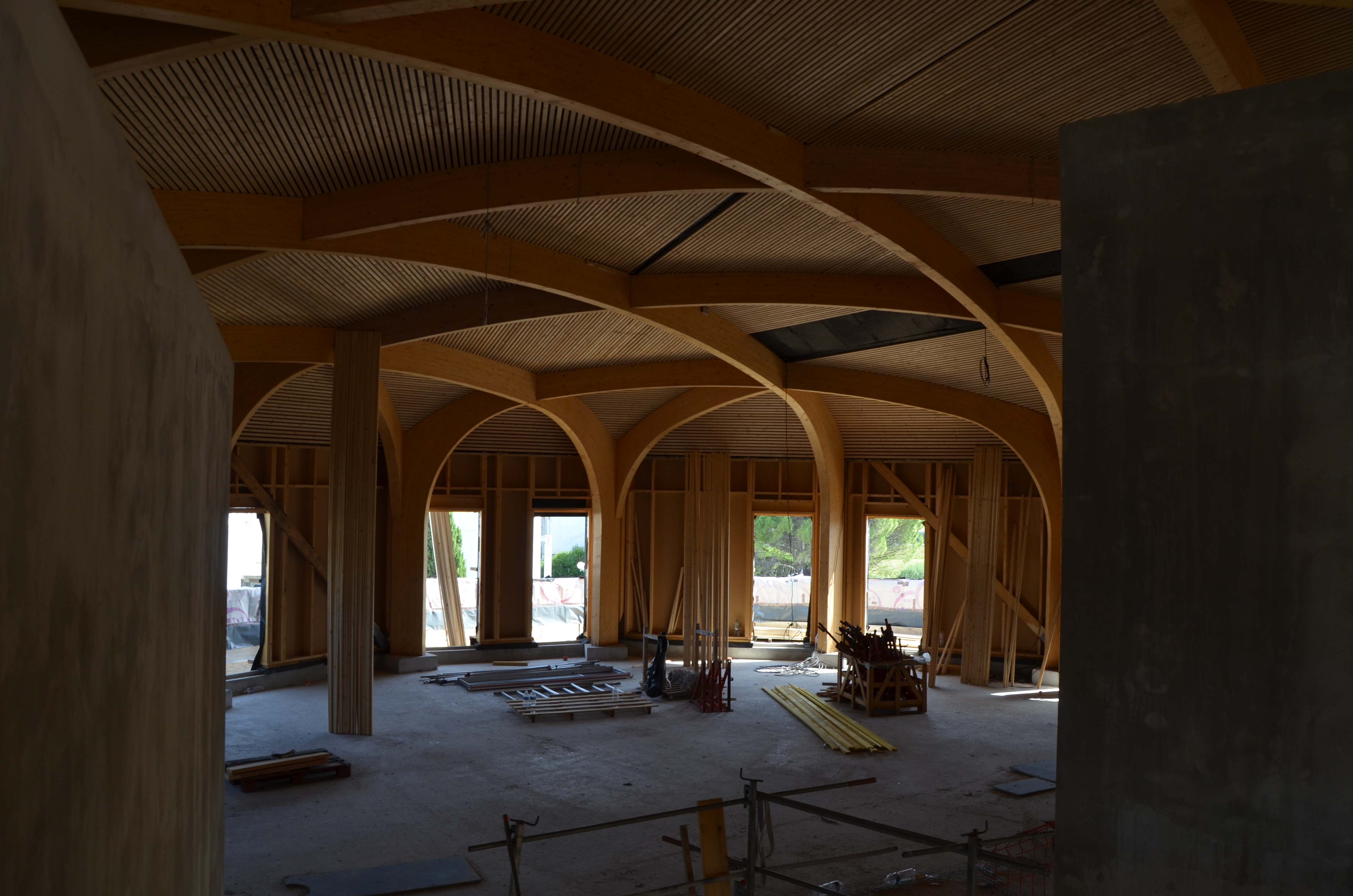 CONSTRUCTION DU HUB DE CRÉATIVITÉ À L'ECOLE DES MINES D'ALES, LE CHANTIER PROGRESSE.