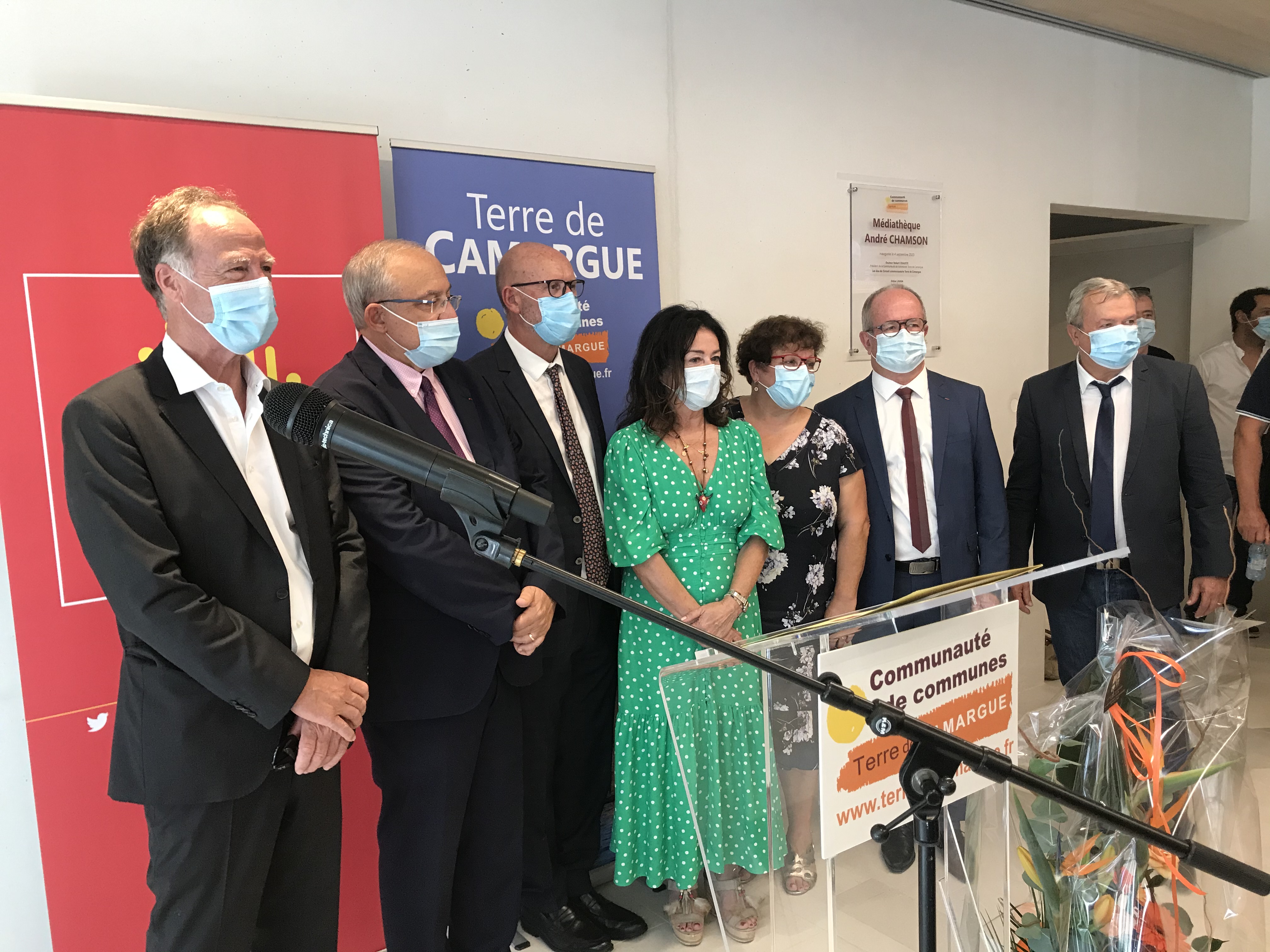 INAUGURATION DE LA MEDIATHEQUE INTERCOMMUNALE ANDRE CHAMSON A AIGUES MORTES